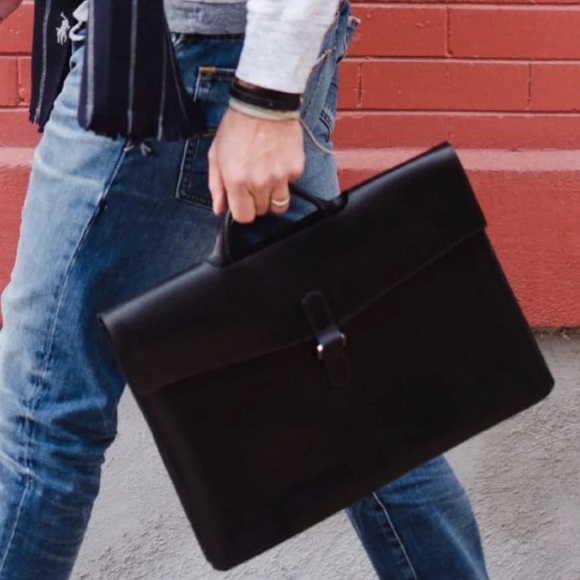 Rustico Leather Attaché Briefcase 💼🖤 - Picture 2 of 16